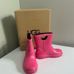 Pink Uggs rain boots walker size 7